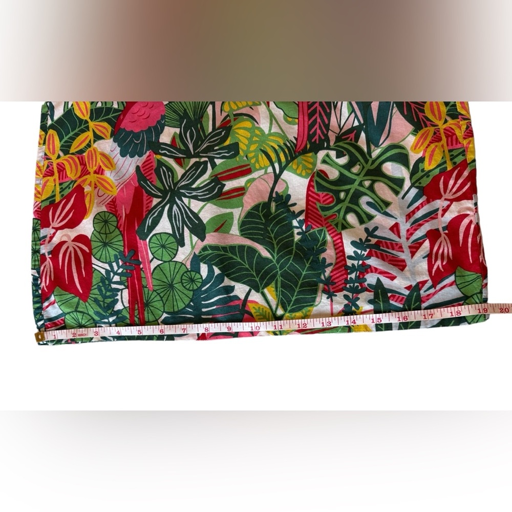 Boden Heather Parrot Print Blouse Size 2 Palm Leaf Paradise Jungle Long Sleeve - Picture 8 of 16